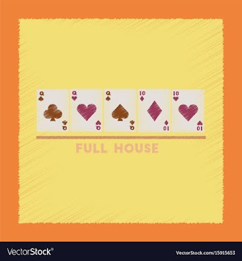 Flat shading style icon full house vector image