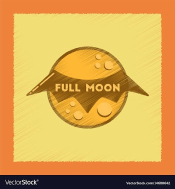Flat shading style icon full moon bat vector image