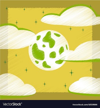 Flat shading style icon full moon sky vector image