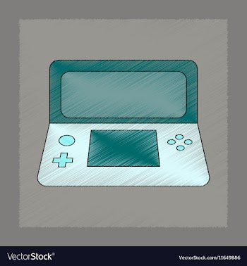 Flat shading style icon game console vector image