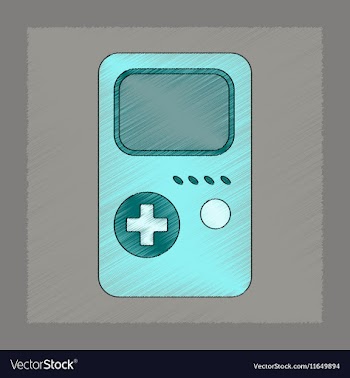 Flat shading style icon game console vector image