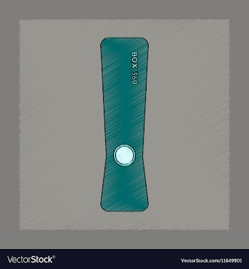 Flat shading style icon game console vector image
