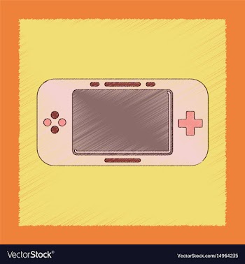 Flat shading style icon game console vector image