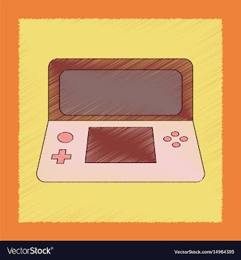 Flat shading style icon game console vector image