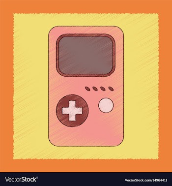 Flat shading style icon game console vector image