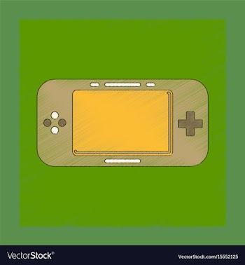 Flat shading style icon game console vector image