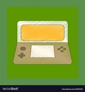 Flat shading style icon game console vector image