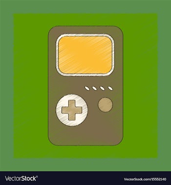Flat shading style icon game console vector image
