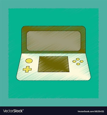 Flat shading style icon game console vector image