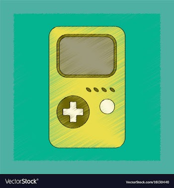Flat shading style icon game console vector image
