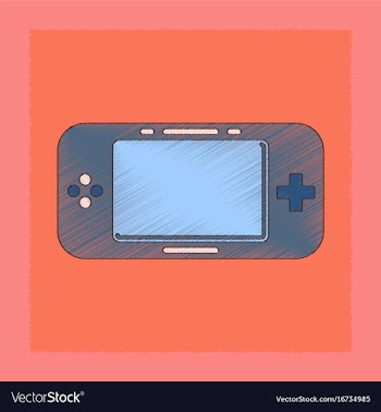 Flat shading style icon game console vector image