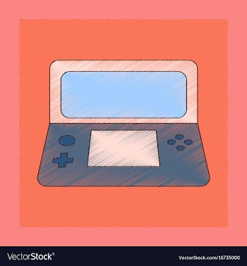 Flat shading style icon game console vector image