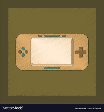 Flat shading style icon game console vector image