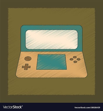 Flat shading style icon game console vector image