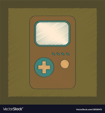 Flat shading style icon game console vector image