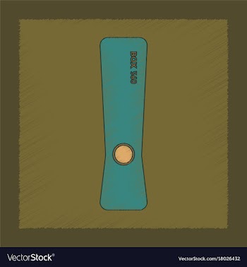 Flat shading style icon game console vector image