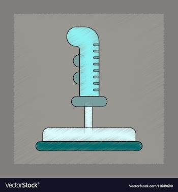 Flat shading style icon game joystick vector image