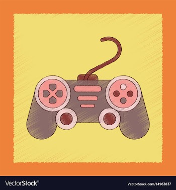 Flat shading style icon game joystick vector image
