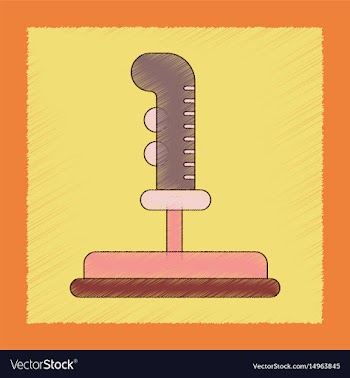Flat shading style icon game joystick vector image
