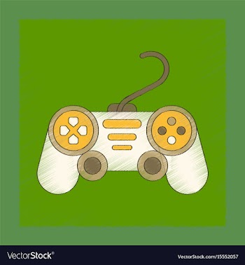 Flat shading style icon game joystick vector image