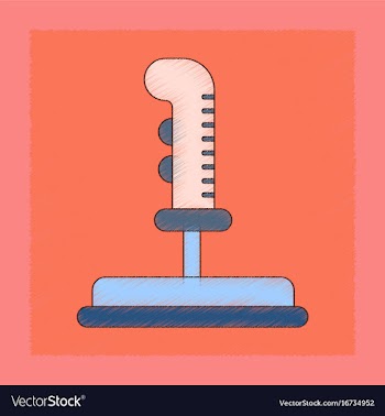Flat shading style icon game joystick vector image
