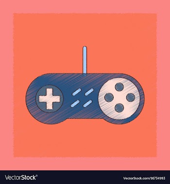Flat shading style icon game joystick vector image
