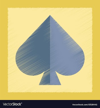 Flat shading style icon game spades vector image