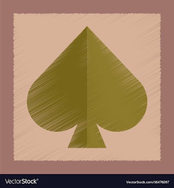 Flat shading style icon game spades vector image
