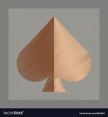 Flat shading style icon game spades vector image