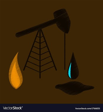 Flat shading style icon gas and oil production vector image