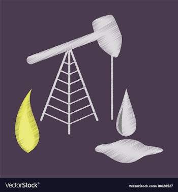 Flat shading style icon gas and oil production vector image