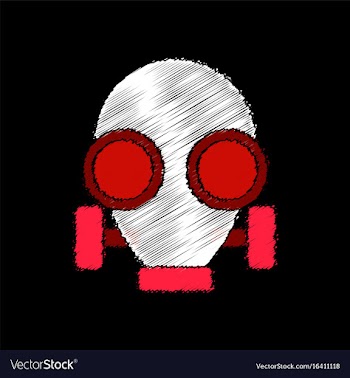 Flat shading style icon gas mask vector image