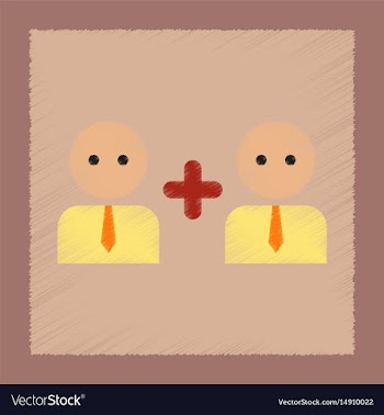 Flat shading style icon gay family vector image