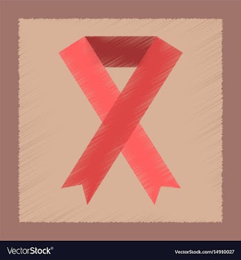 Flat shading style icon gay hiv ribbon vector image