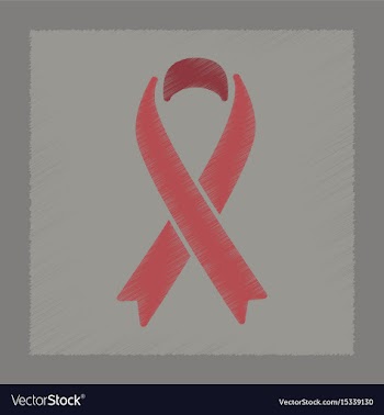 Flat shading style icon gay hiv ribbon vector image