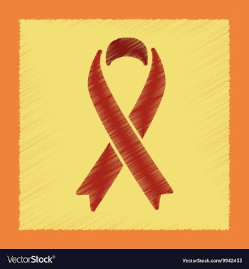 Flat shading style icon gay HIV ribbon vector image