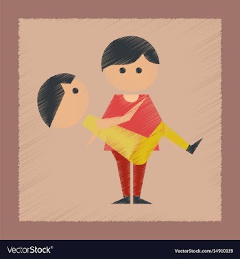 Flat shading style icon gay lovers vector image