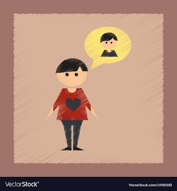 Flat shading style icon gay lovers vector image