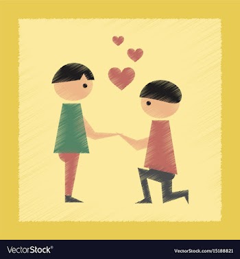 Flat shading style icon gay lovers vector image