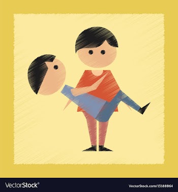 Flat shading style icon gay lovers vector image