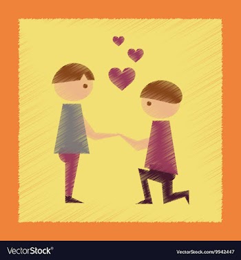 Flat shading style icon gay lovers vector image
