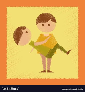 Flat shading style icon gay lovers vector image