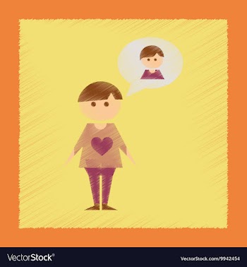 Flat shading style icon gay lovers vector image