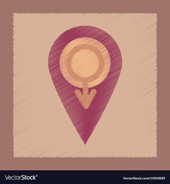 Flat shading style icon gay male symbol vector image