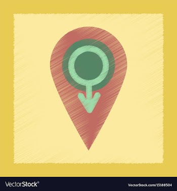 Flat shading style icon gay male symbol vector image