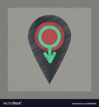 Flat shading style icon gay male symbol vector image