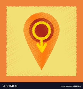 Flat shading style icon gay male symbol vector image
