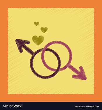 Flat shading style icon gay male symbol vector image
