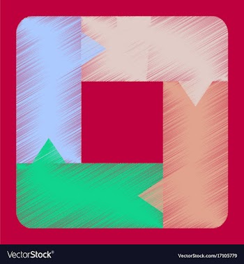 Flat shading style icon geometric chart vector image