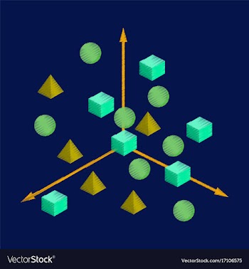 Flat shading style icon geometric chart vector image